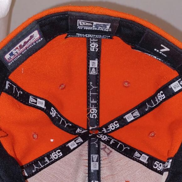 Miami Florida Marlins Hat MLB New Era 59Fifty 7 Fitted Orange Baseball Cap - Picture 6 of 7